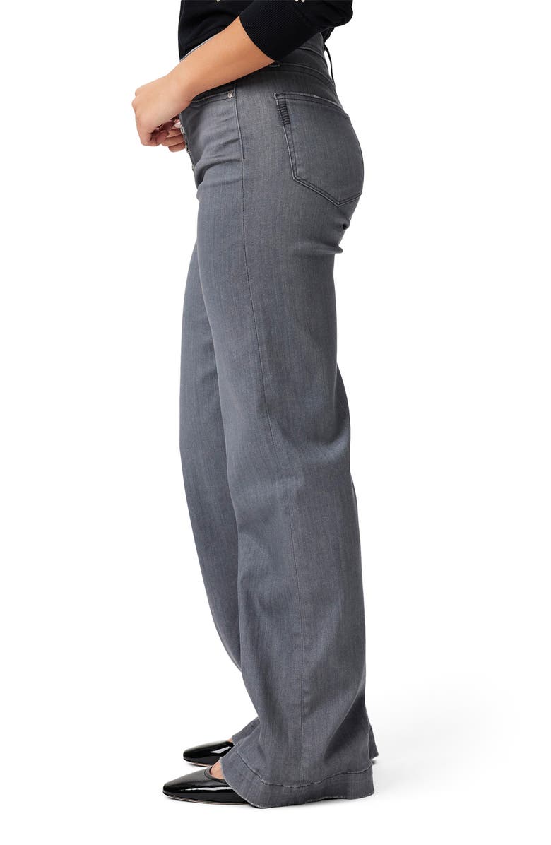 PAIGE Leenah Distressed High Waist Wide Leg Jeans, Alternate, color, 