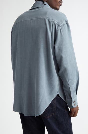 The Elder Statesman Early Dawn Cotton & Silk Overshirt