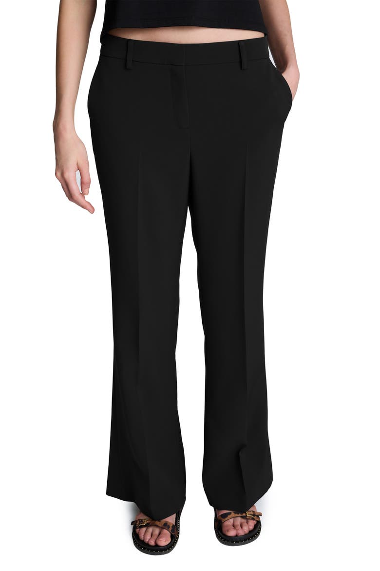 Luxe Twill Flare Pants, Main, color, BLACK