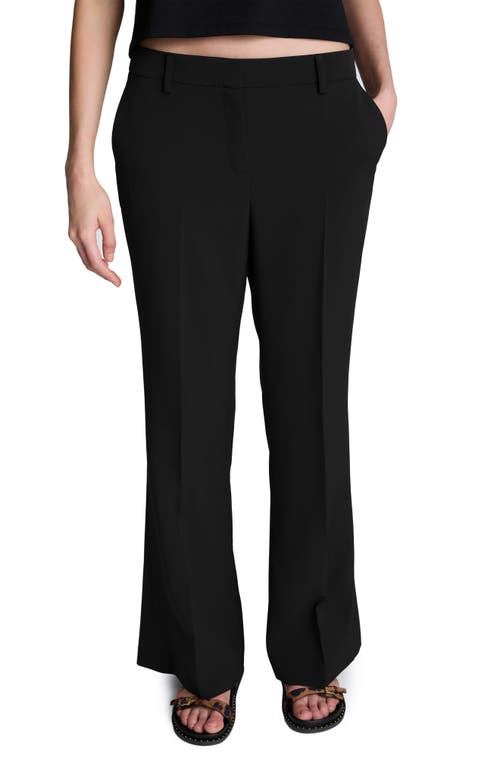 Kenneth Cole Luxe Twill Flare Leg Pant In Black