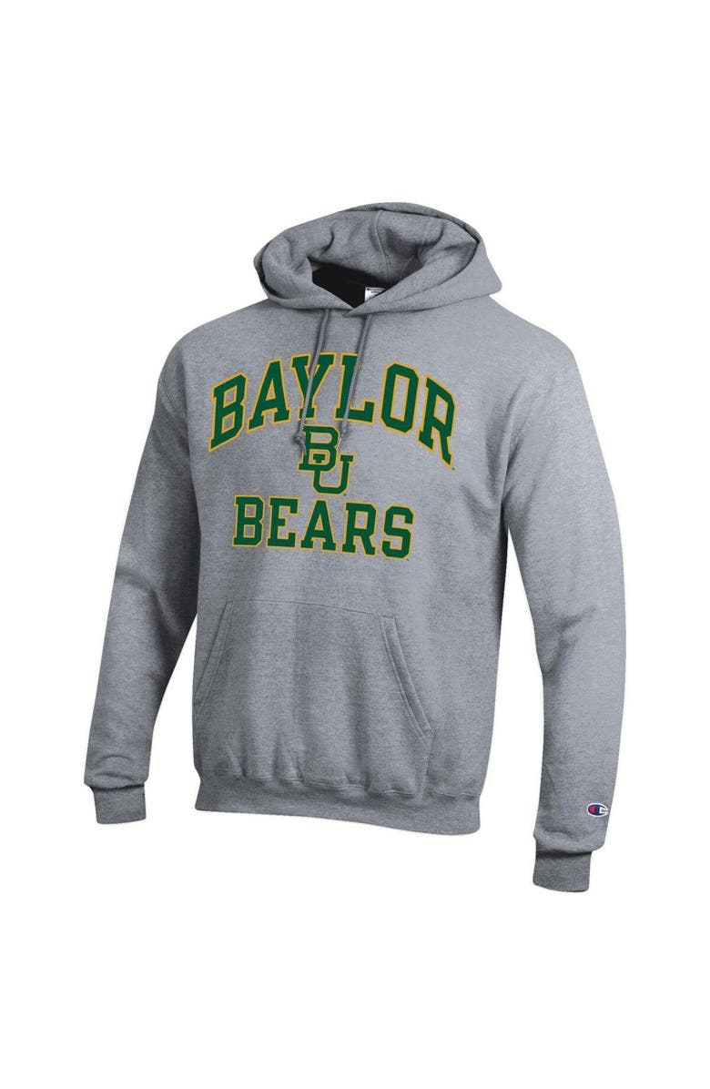 Champion Men's Champion Heather Gray Baylor Bears High Motor Pullover Hoodie, Alternate, color, Heather Gray