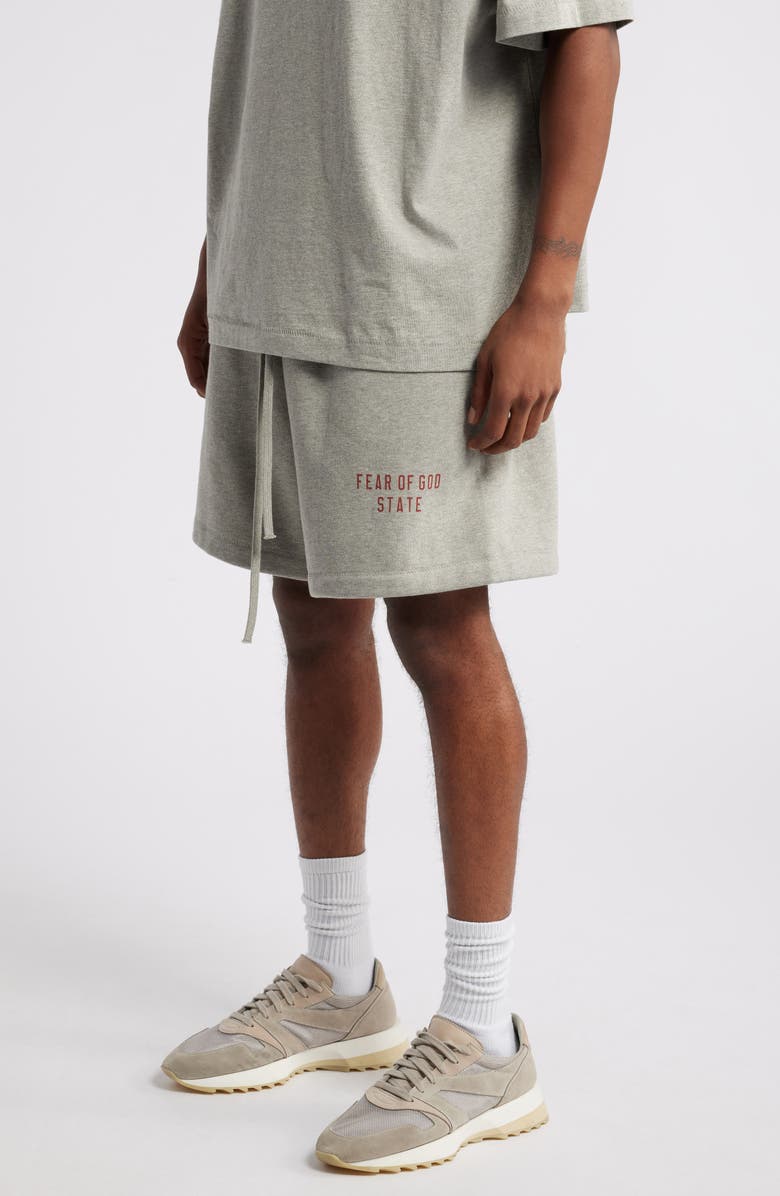 Fear of God Essentials Cotton Blend Fleece Soccer Sweat Shorts, Alternate, color, 