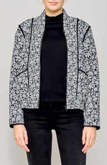 MELLODAY Floral Quilted Bomber Jacket