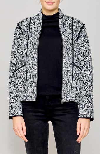 MELLODAY Floral Quilted Bomber Jacket