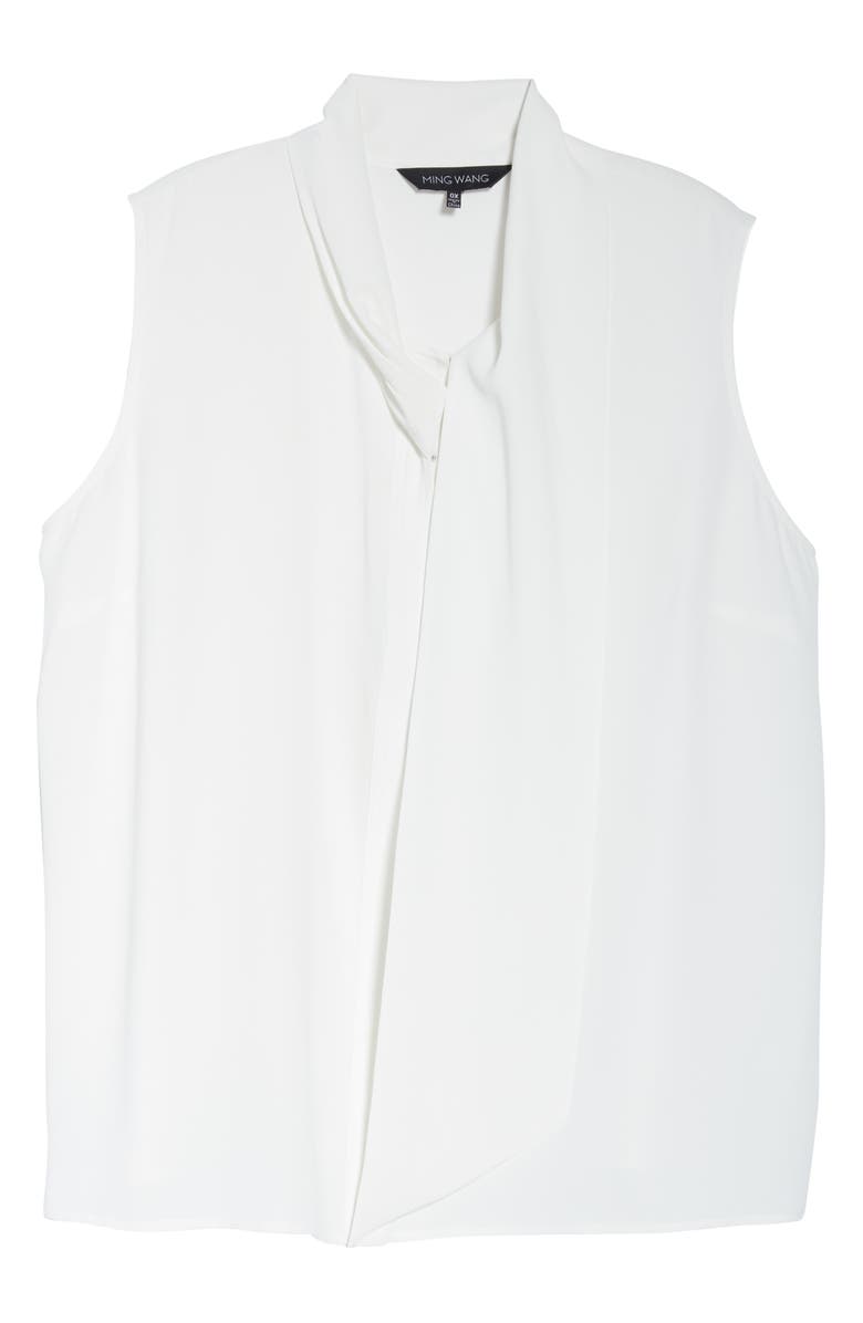 Ming Wang Twist Neck Sleeveless Top | Nordstrom