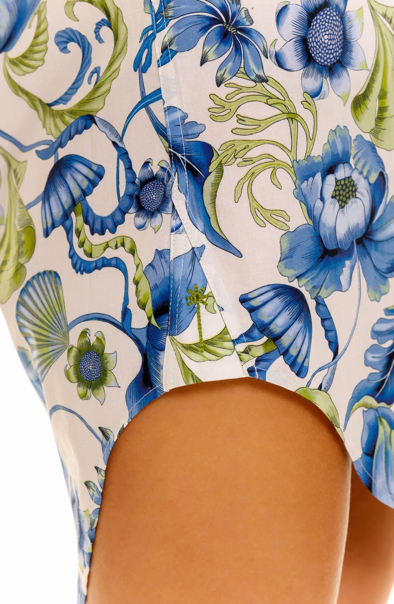 The Lazy Poet Sissy Green Medusa Cotton Nightgown, Alternate, color, White