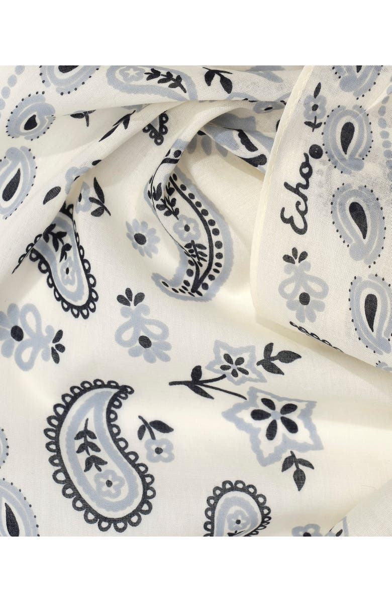 Echo Bandana Triangle Scarf, Alternate, color, Cream