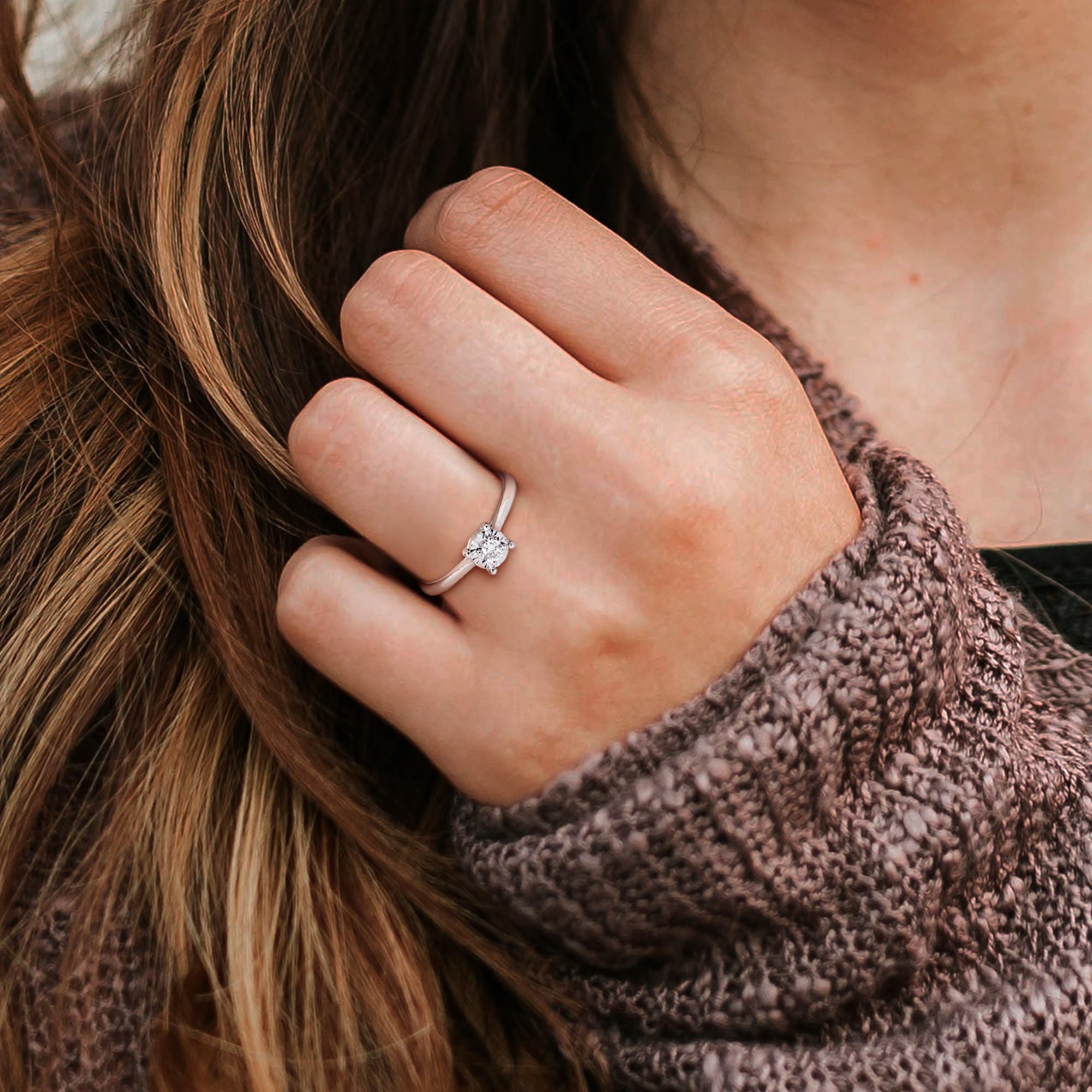Julianna B. Lab Grown Diamond Solitaire Promise Ring (Women) | Nordstrom