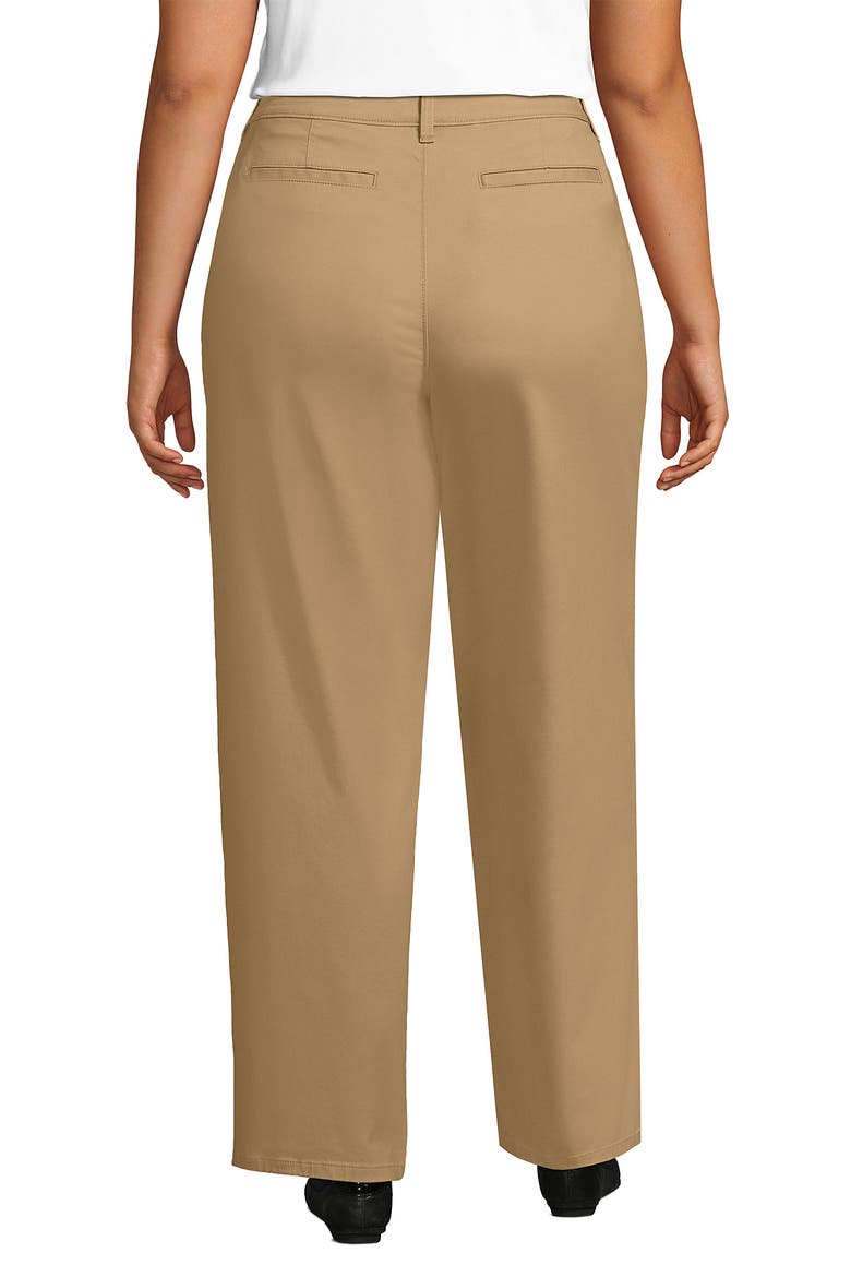Plus Size Chino High Rise Rail Straight Leg Pants, Alternate, color, Desert Tan