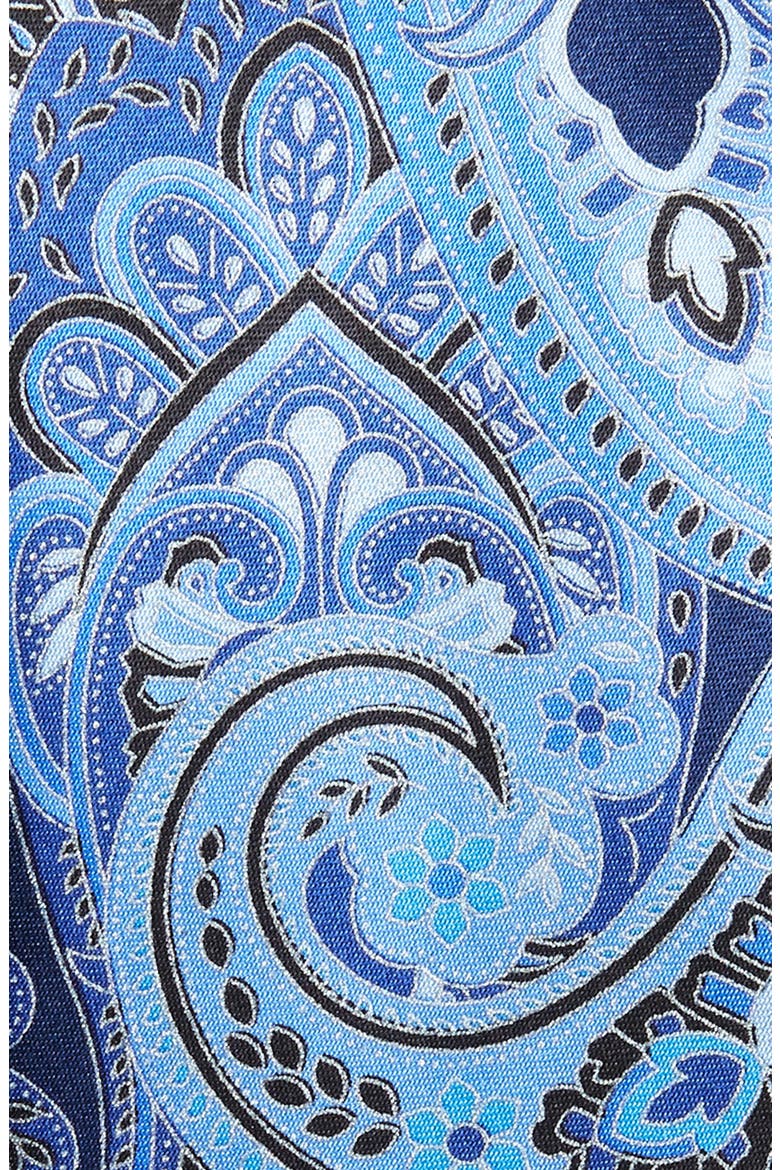 Ermenegildo Zegna Paisley Silk Tie, Alternate, color, NAVY FAN