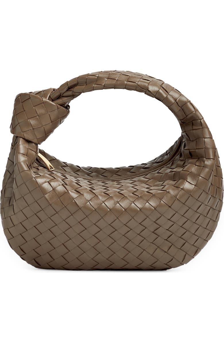 Bottega Veneta Teen Jodie Intrecciato Leather Hobo, Main, color, 2560 Taupe Grey-Gold