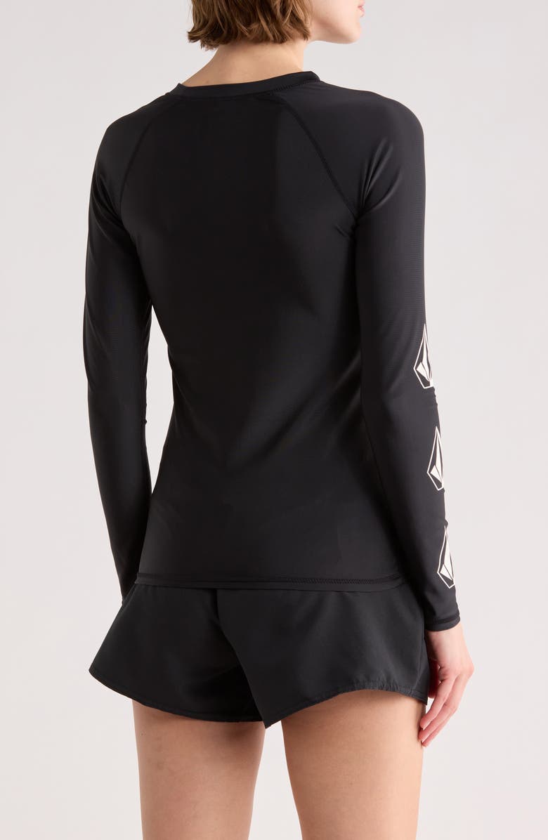 Volcom Hi Tide Long Sleeve Rashguard, Alternate, color, Black