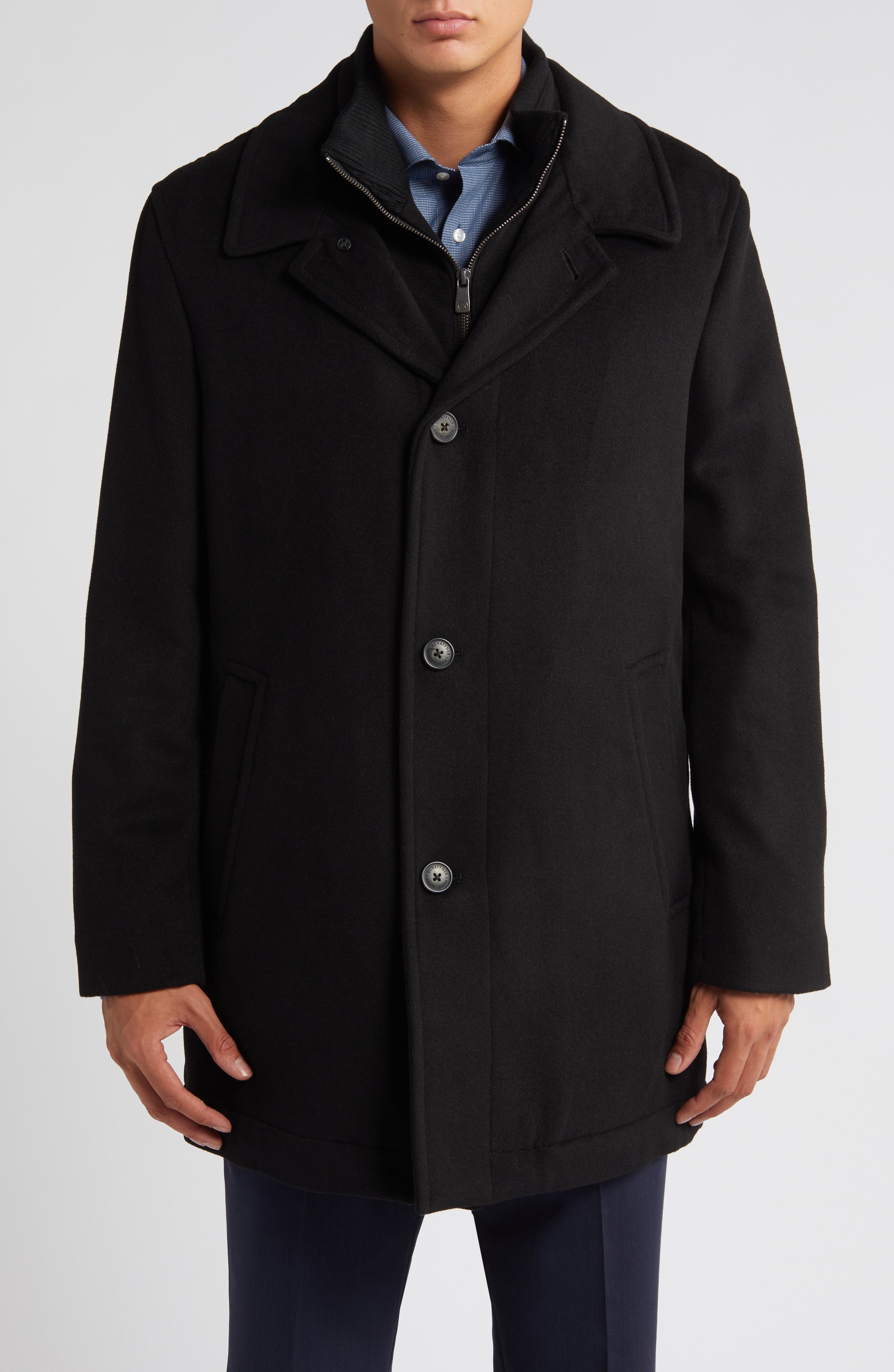 Мужские Hart Schaffner Marx MacBeth Wool Blend Coat with Bib — фото 4