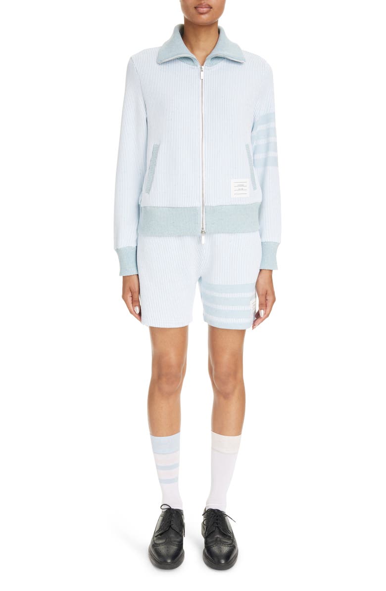 Thom Browne 4-Bar Stripe Knit Sweater Jacket, Alternate, color, 