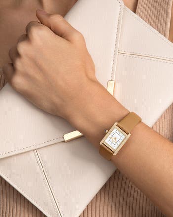 Karolina Diamond & Topaz Leather Strap Watch, 30mm