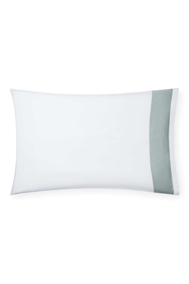Casida Pillowcase, Main, color, WHITE/ SEAGREEN