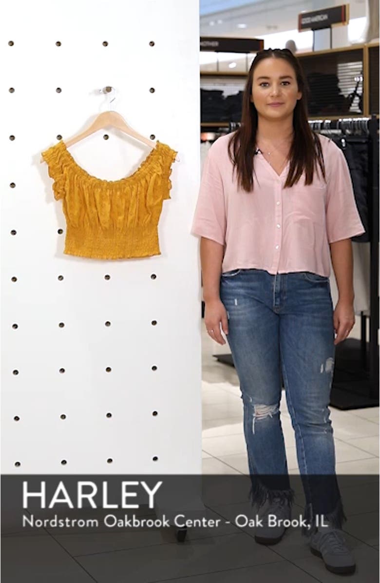 Off the Shoulder Eyelet Top, sales video thumbnail