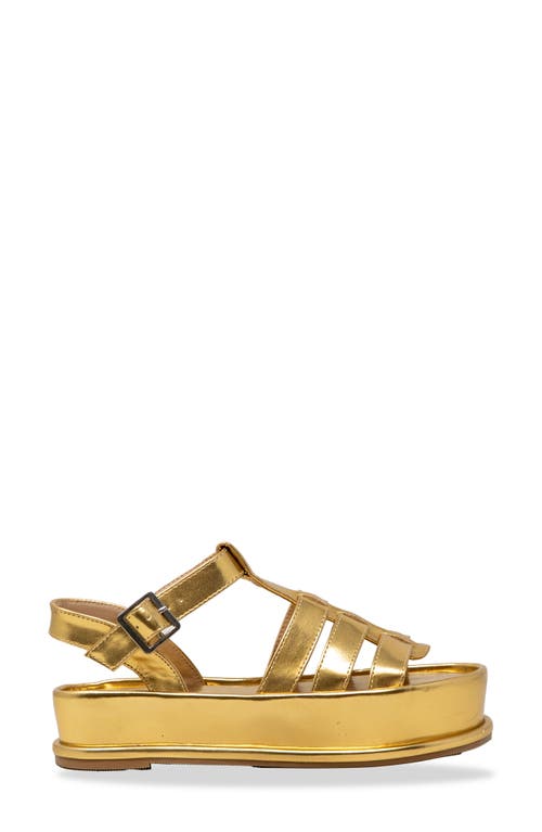 Chase & Chloe Chase And Chloe Laly Flatform Cage Sandal