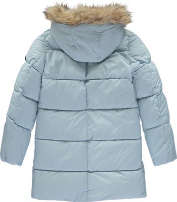 Kids' Faux Fur Trim Puffer Jacket