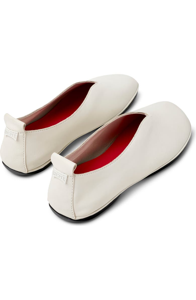 Camper Right Nina Ballet Flat, Alternate, color, White Natural