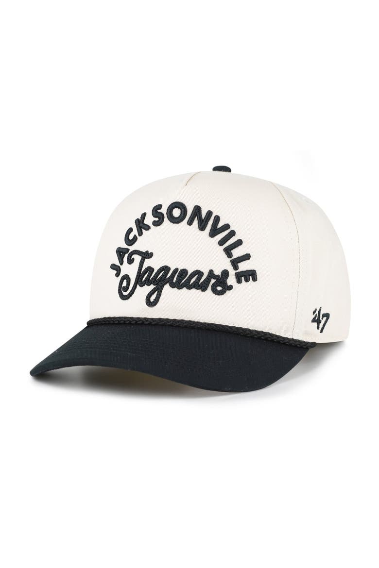 Women's '47 Natural Jacksonville Jaguars Rope Script Hitch Adjustable Hat, Main, color, Natural