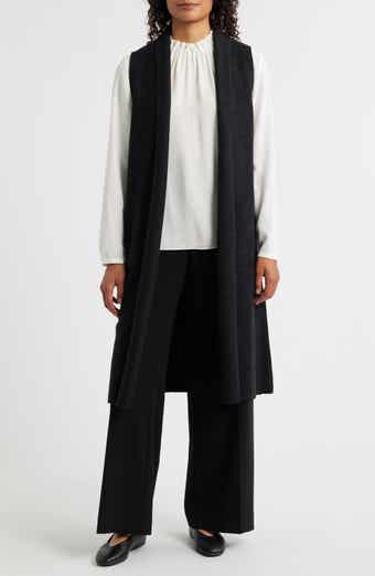 Eileen Fisher Shawl Collar Wool Longline Vest