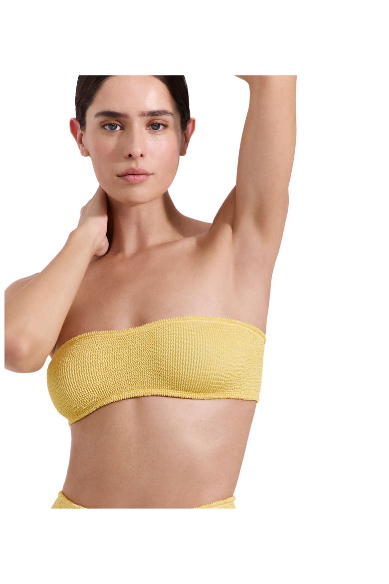 Tulum Bandeau Bikini Top, Alternate, color, Yellow