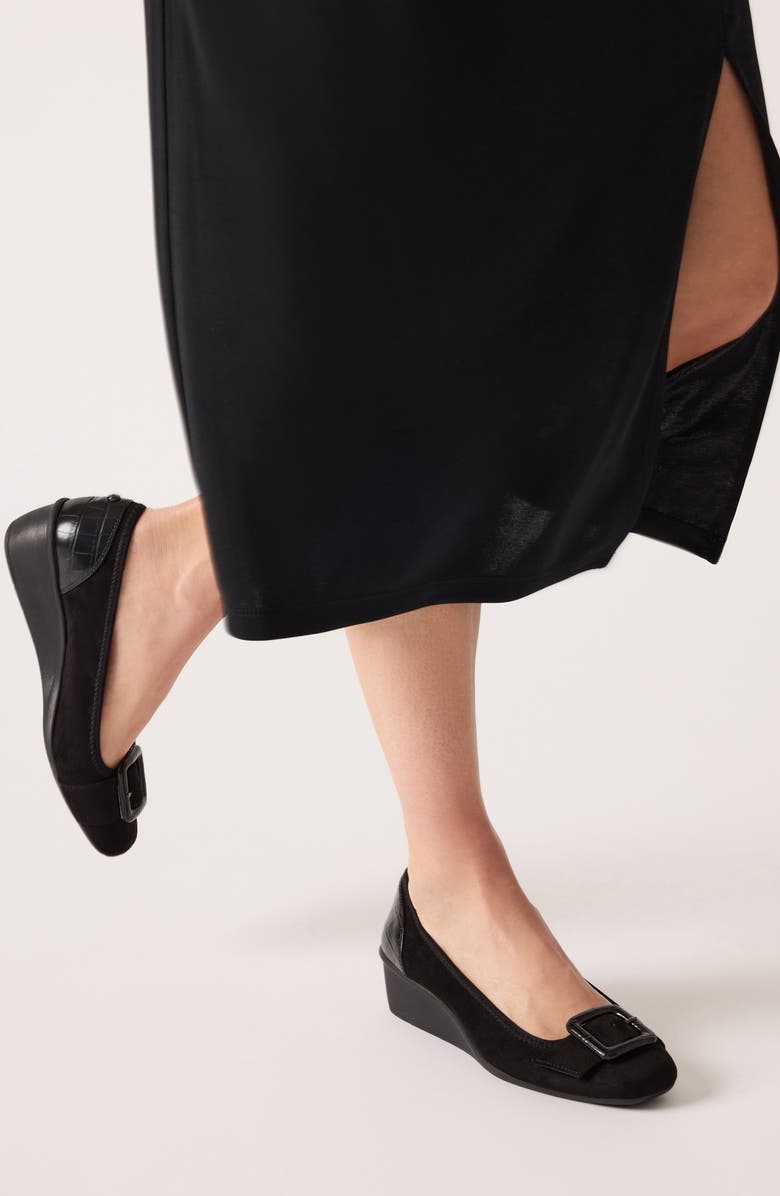 Anne Klein Wyatt Wedge Pump, Alternate, color, Black