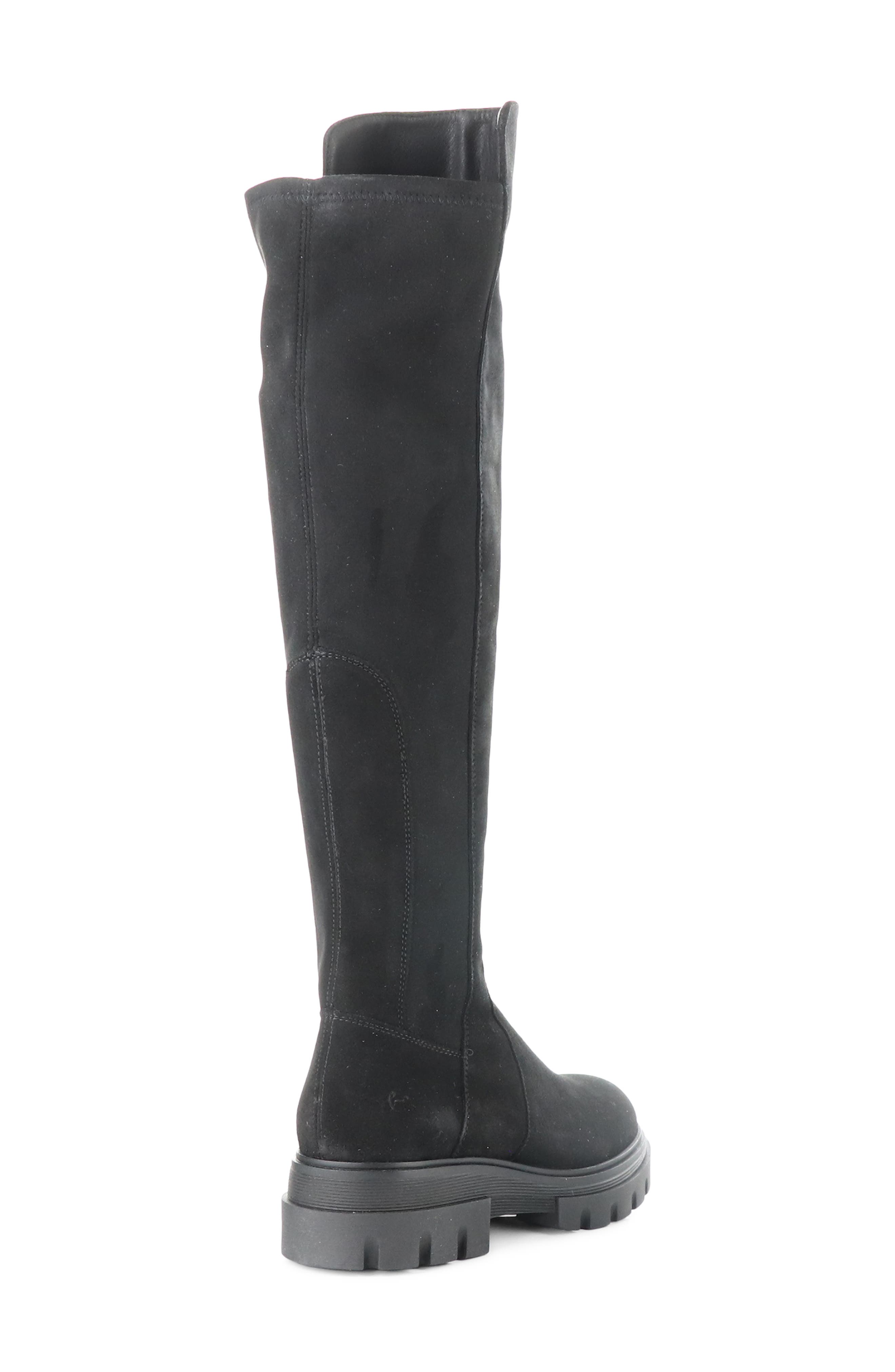 Bos. & Co. Fifth Waterproof Knee High Boot, Alternate, color, Black Suede/ Stretch