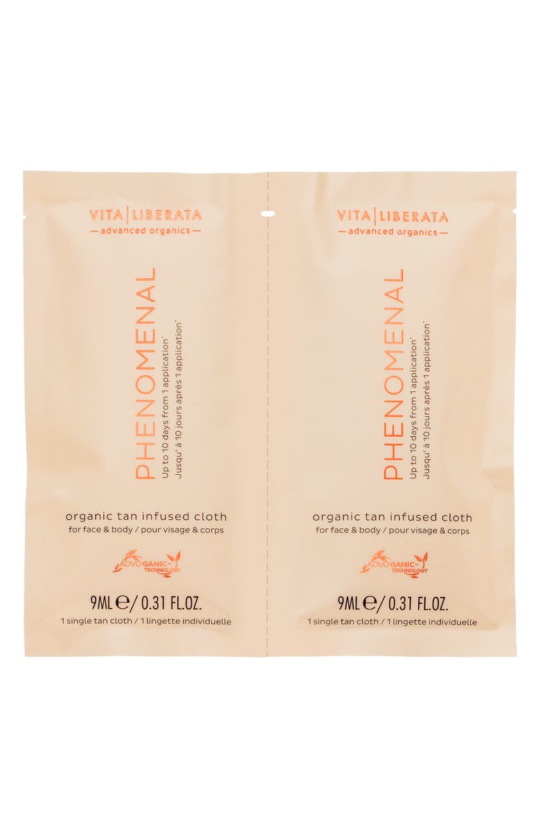 VITA LIBERATA Phenomenal Organic Tan Infused Cloths, Main, color, 