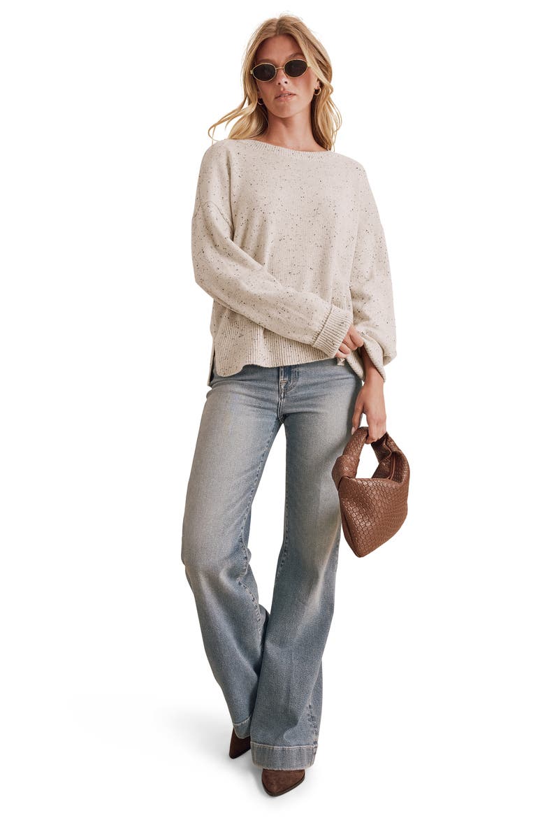 Haven Tweedy Dolman Sleeve Sweater, Alternate, color, PALE OAK BEIGE HEATHER
