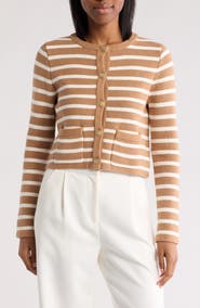 Amanda & Chelsea Stripe Crop Jacket