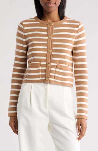 Amanda & Chelsea Stripe Crop Jacket