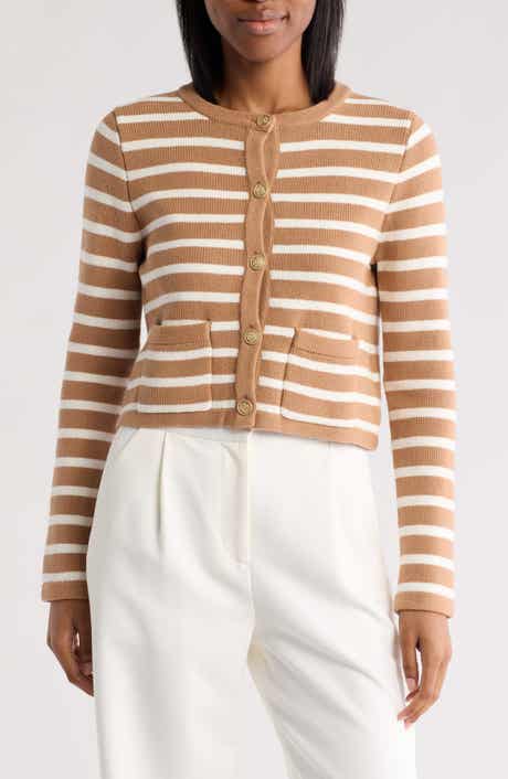 Amanda & Chelsea Stripe Crop Jacket