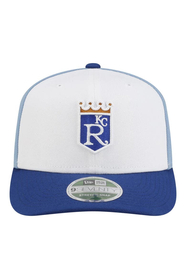 Men's New Era  White/Light Blue Kansas City Royals Player Replica 9SEVENTY Adjustable Hat, Alternate, color, White