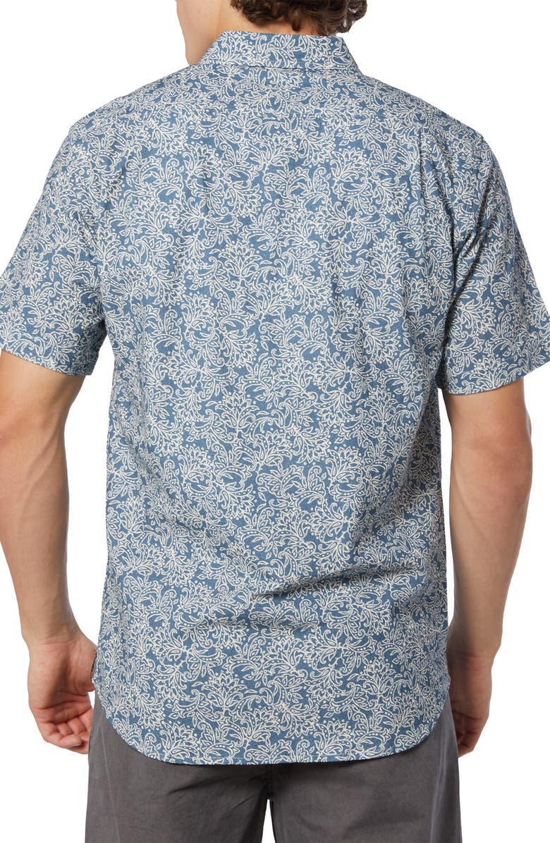 Ezekiel Albury Short Sleeve Cotton Button-Down Shirt, Alternate, color, 