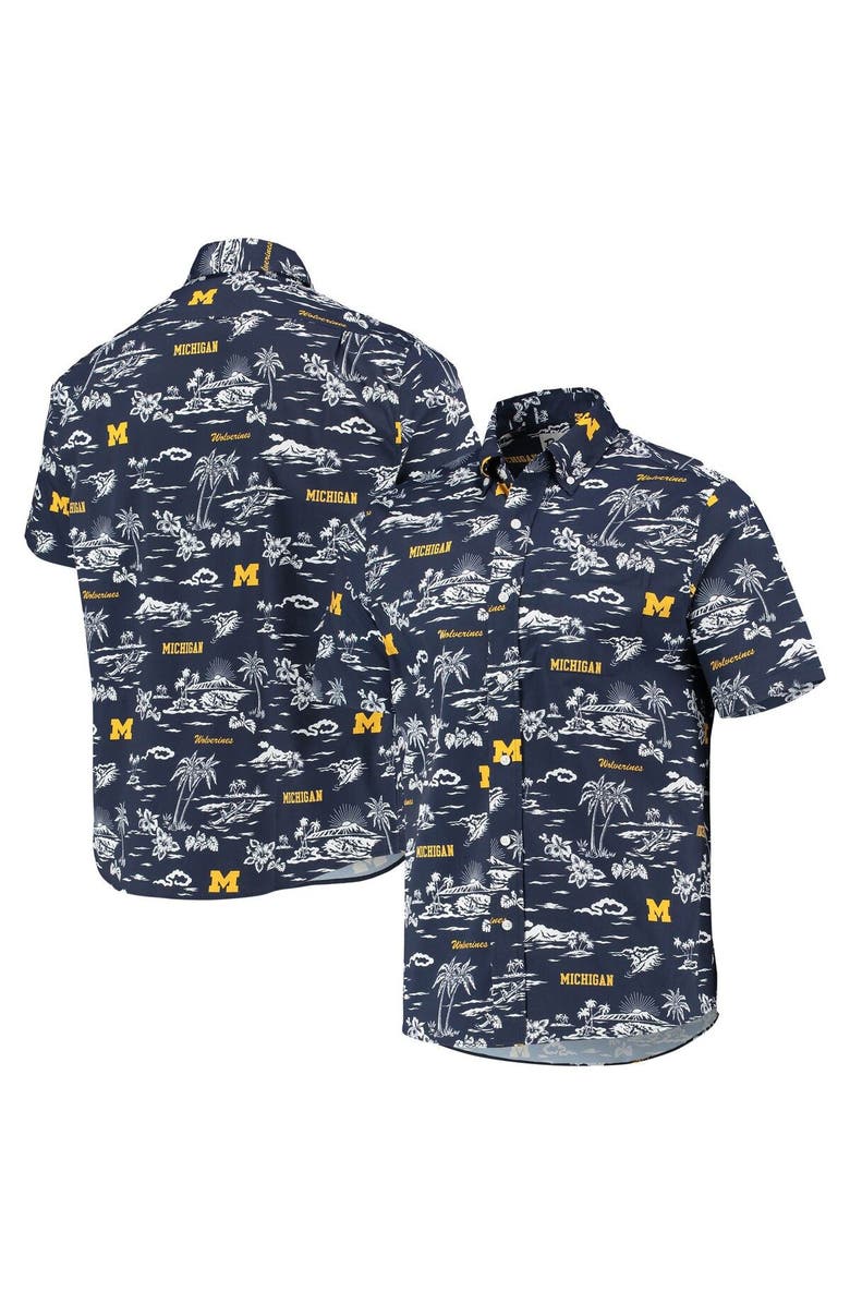 Reyn Spooner Men's Reyn Spooner Navy Michigan Wolverines Classic Button-Down Shirt, Main, color, Navy