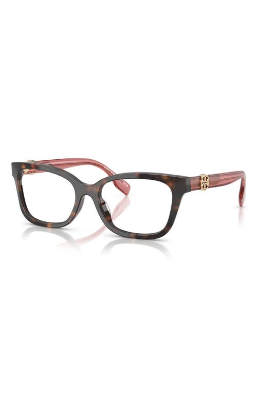 Tory Burch 53mm Phantos Optical Glasses In Havana