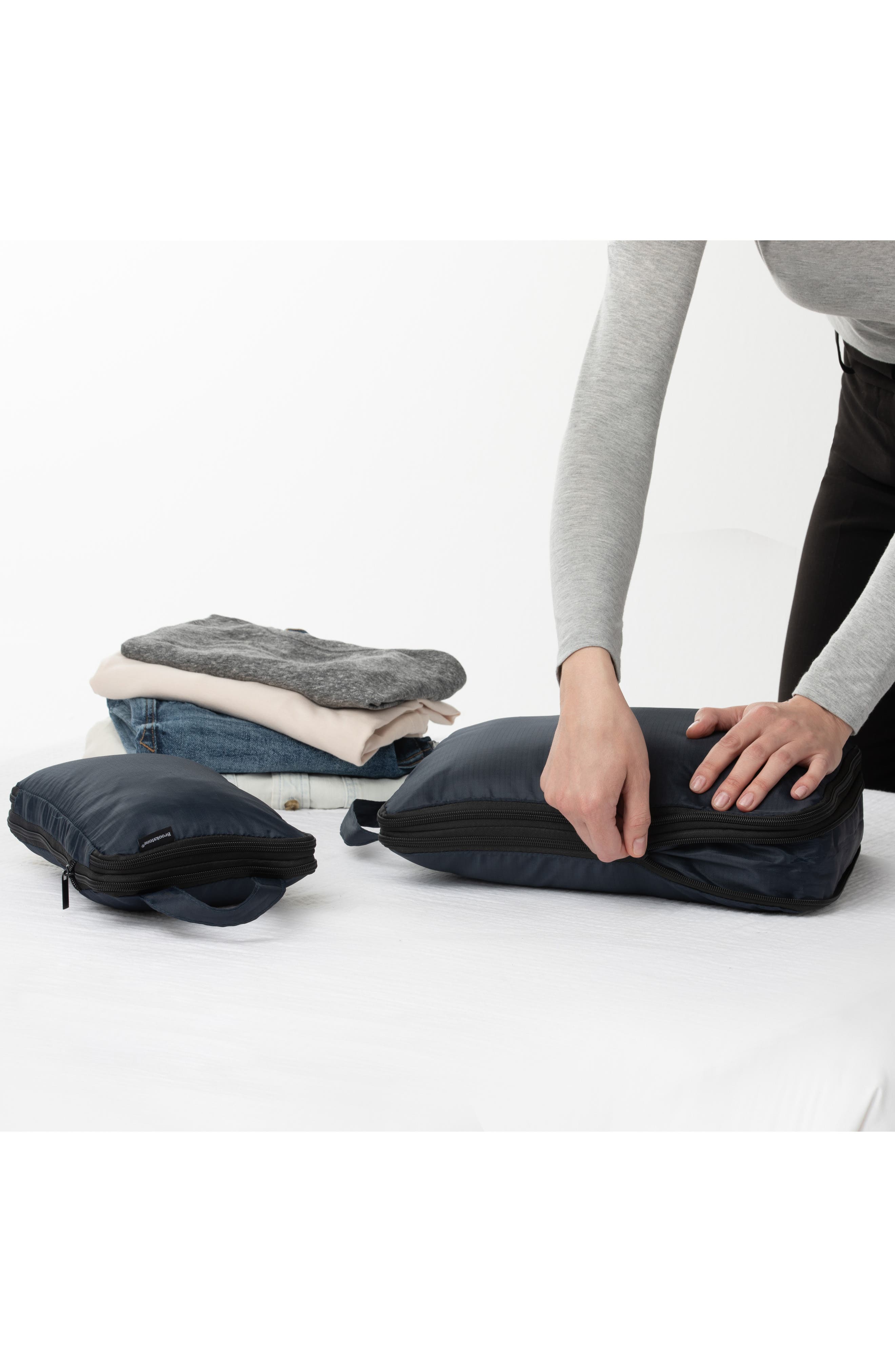 BROOKSTONE 2-Pack Compression Storage Bags, Alternate, color, Blue