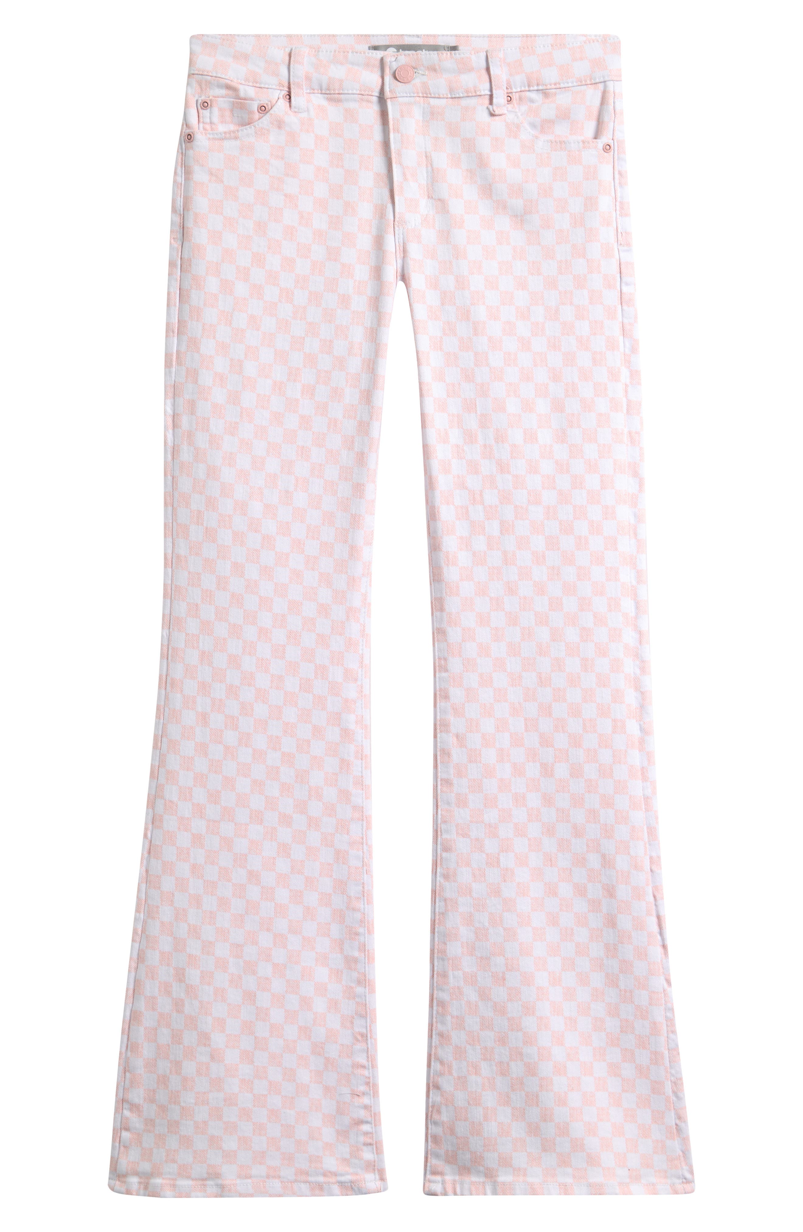 Kids' Check Flare Stretch Denim Jeans