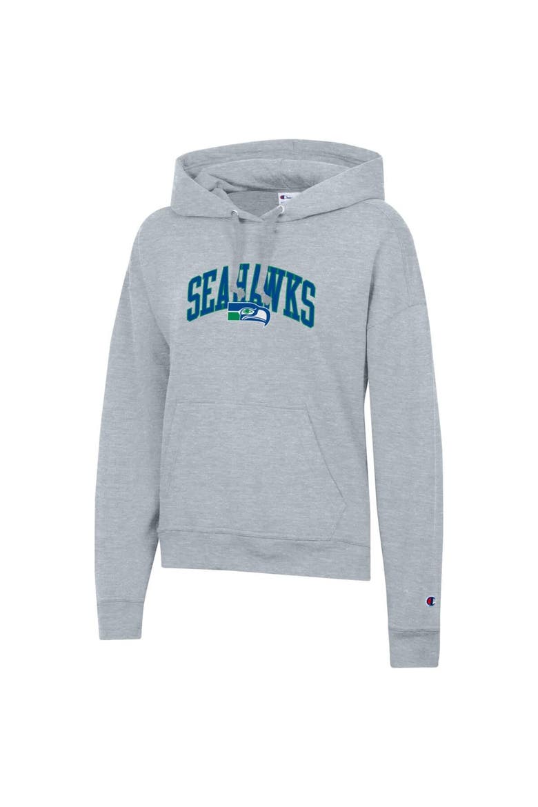 Women's Champion  Heather Gray Seattle Seahawks Powerblend Hoodie, Alternate, color, Heather Gray