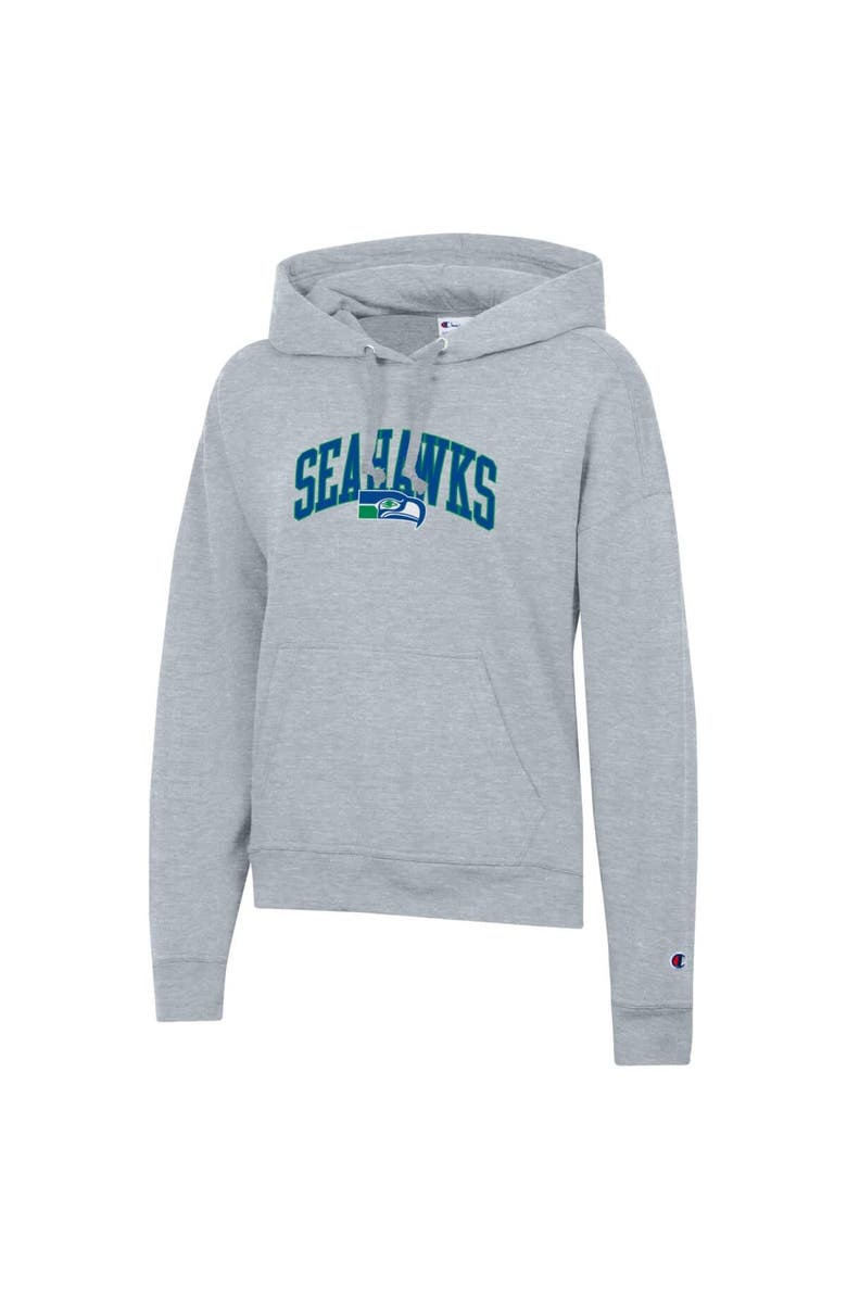Champion Women's Champion  Heather Gray Seattle Seahawks Powerblend Hoodie, Alternate, color, Heather Gray