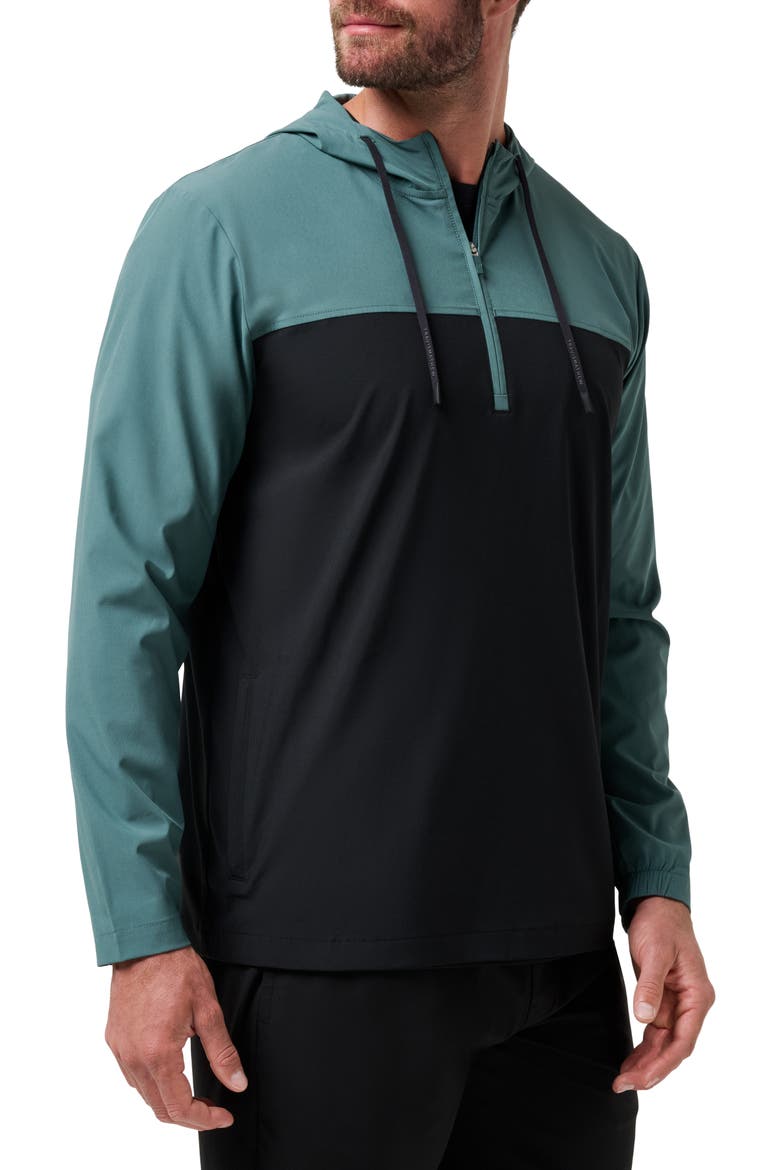 Meridian Quarter Zip Tech Hoodie, Alternate, color, SILVER PINE