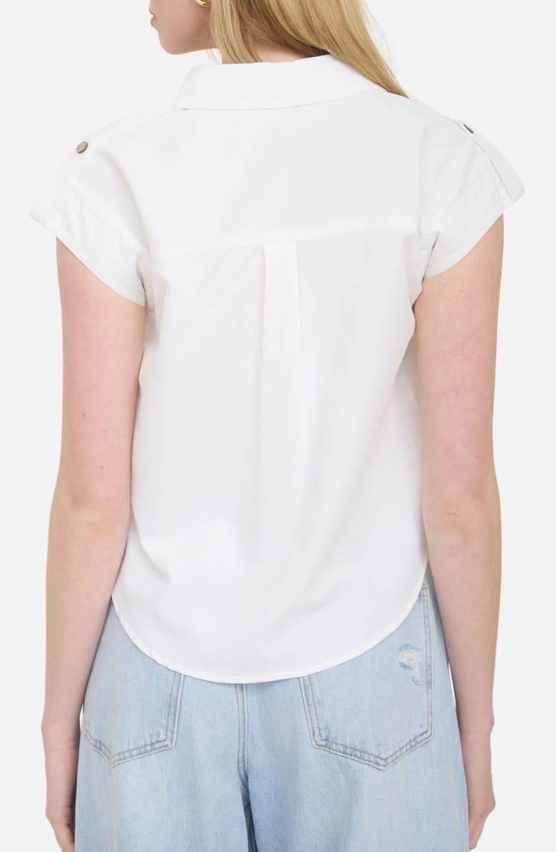 Blu Pepper Short Sleeve Button-Up Shirt, Alternate, color, White