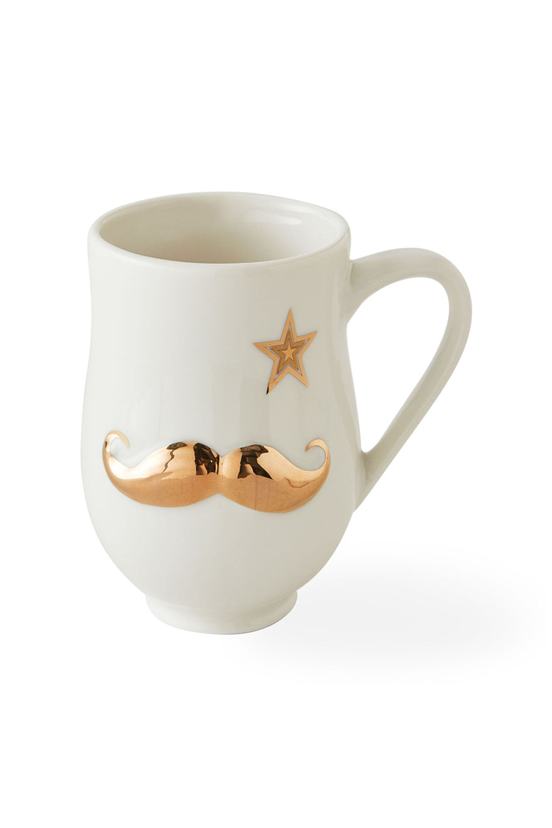 Gilded Mr. & Mrs. Muse Mug, Main, color, White / Gold