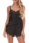 Gabby Lace Trim Satin Charmeuse Short Pajamas