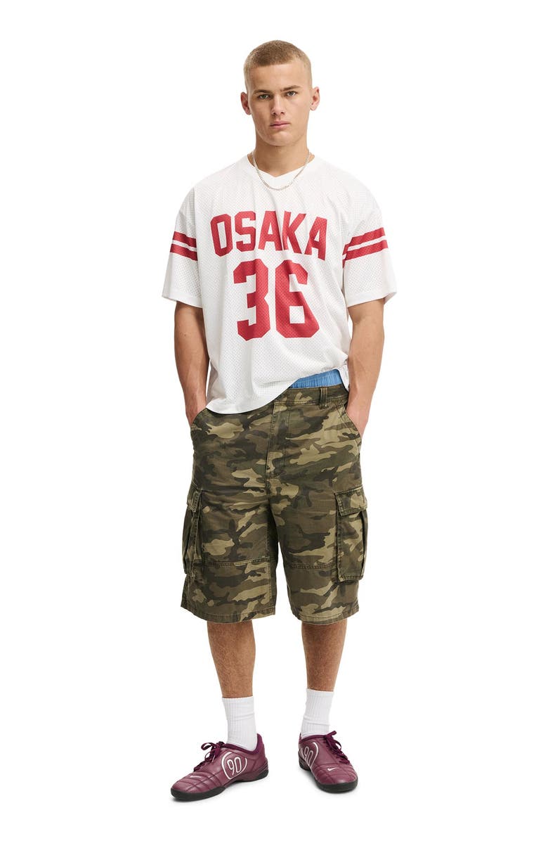 Cotton On Men's Football Jersey, Alternate, color, Vintage White Osaka