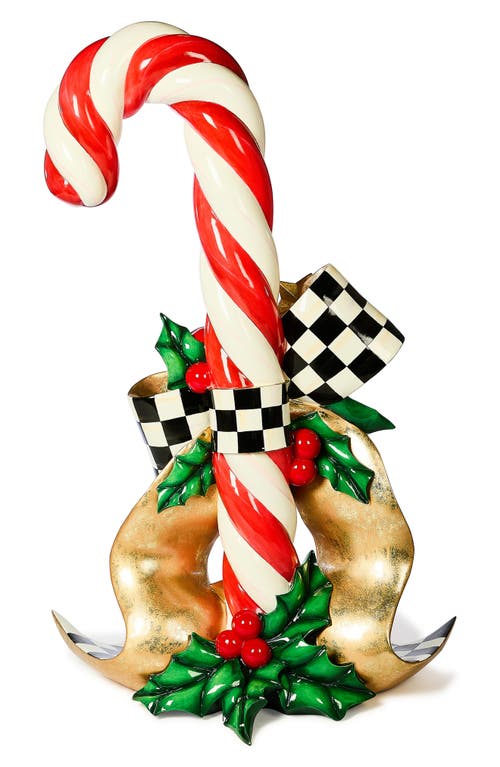 Mackenzie-childs Mackenzie Childs Check It Out Right Candy Cane Trophy In Multi