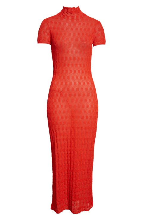 Geometric Jacquard Knit Dress