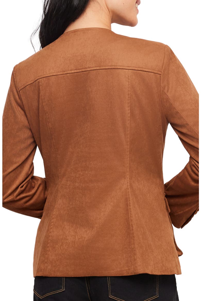 Faux Suede Cargo Jacket, Alternate, color, CAMEL
